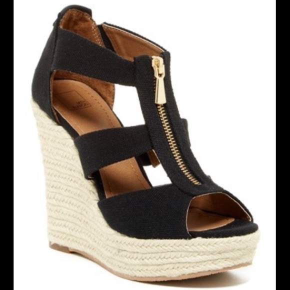 14th & Union Thea Espadrille Wedge Sandal - Black - Picture 1 of 5